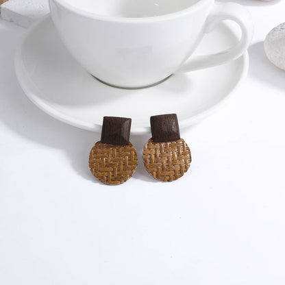 Handmade Wooden Drop Earrings