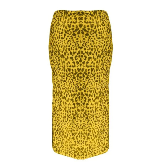 Size 1XL-5XL  Leopard Printed Midi Skirt in 5 Colors