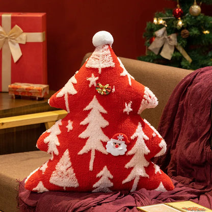Christmas Tree Stuffed Throw Pillow or  Square, Tree Printed Pillows