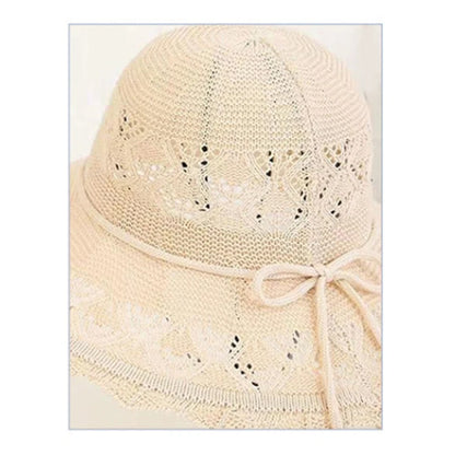 Summer straw hat with design and large brim Sun Hat Various colors