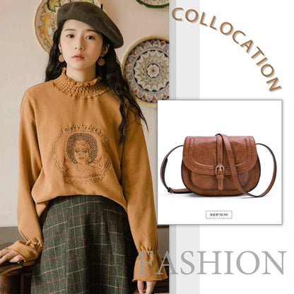 Boho Crossbody Bags, Saddle Shoulder Purse, Faux Leather Strap. In 7 Colors