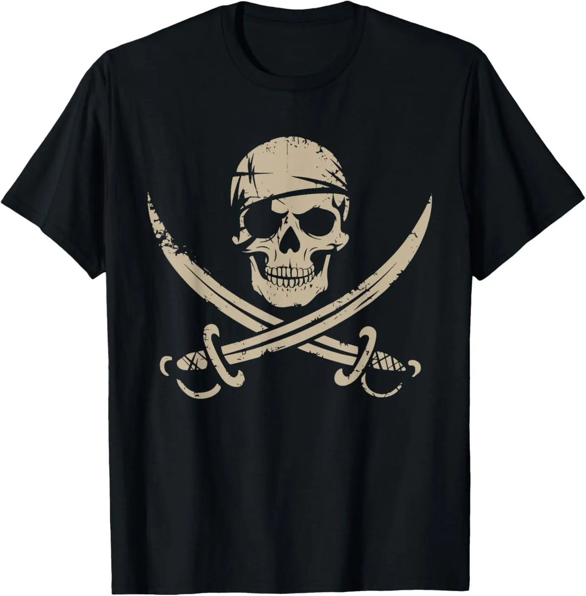Pirate Skull And Crossbones Skeleton Halloween T-Shirt