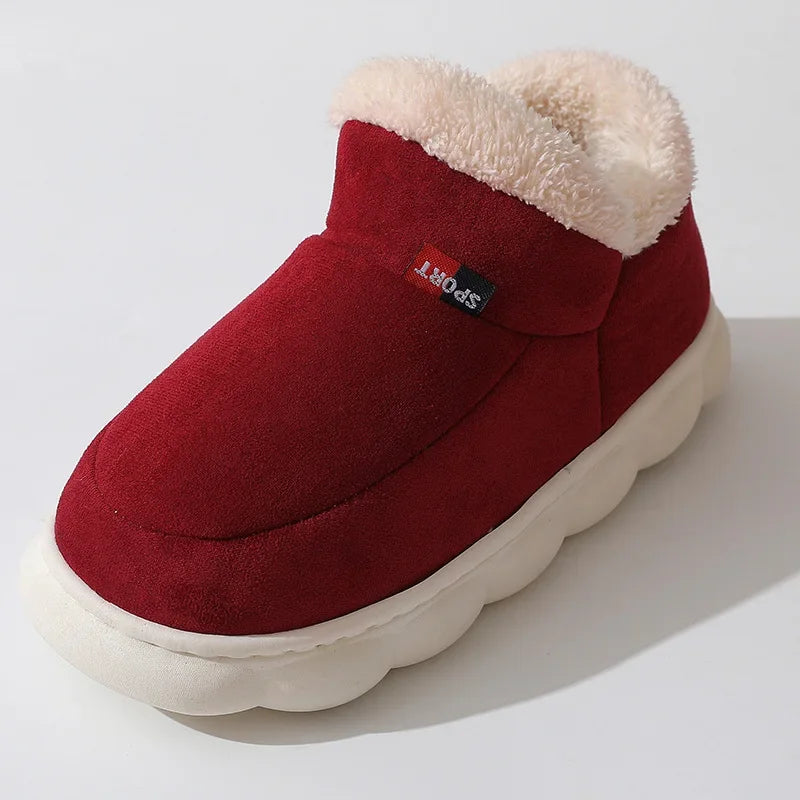 Casual House Shoes For  Indoors or Outdoors, Warm Cotton Plush Padded Slippers