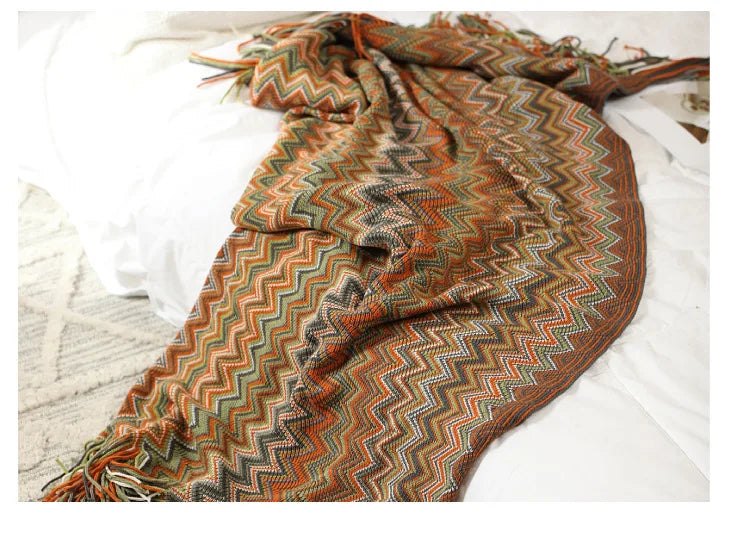 Boho Blankets with Aztec Baja Blanket Designs, Ethnic Sofa Cover