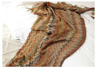 Boho Blankets with Aztec Baja Blanket Designs, Ethnic Sofa Cover