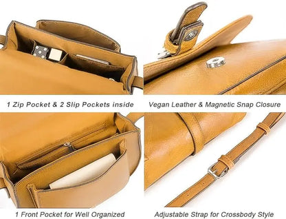 Boho Crossbody Bags, Saddle Shoulder Purse, Faux Leather Strap. In 7 Colors