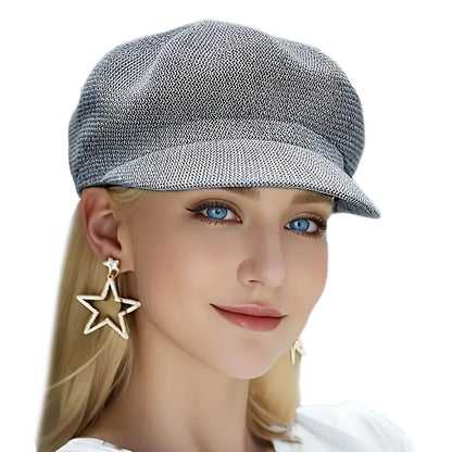 Retro Beret Caps for Women, Breathable Mesh Material, Solid Color Beret for Outdoors