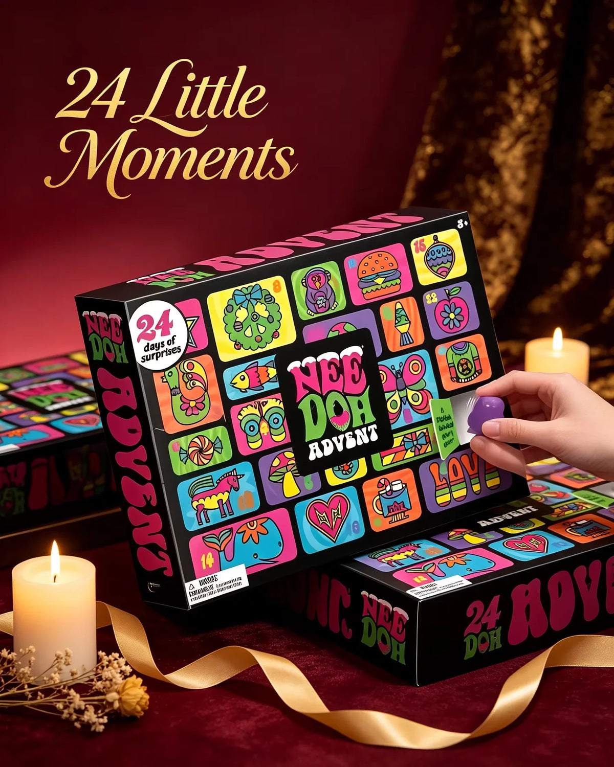 Christmas Advent Calendar 24 Pcs Unique Cute Squishies Mystery Surprise Gifts Begin on Dec 1st and Run Through Dec 24th. Choice of 7 Boxes
