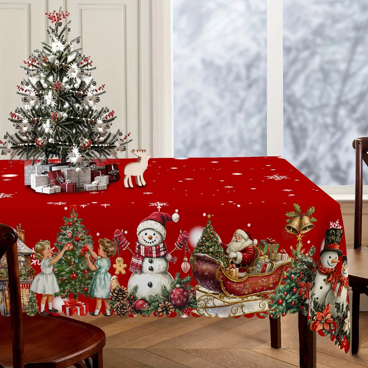 Santa and Friends Tablecloth