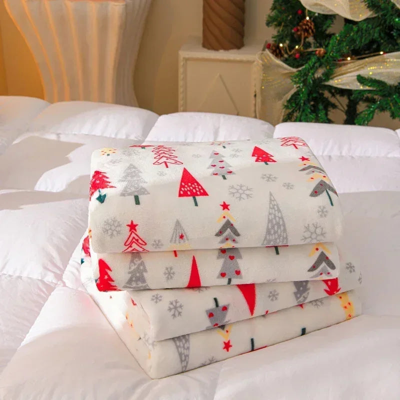Christmas Flannel Throw Blanket in Various Sizes and Prints
