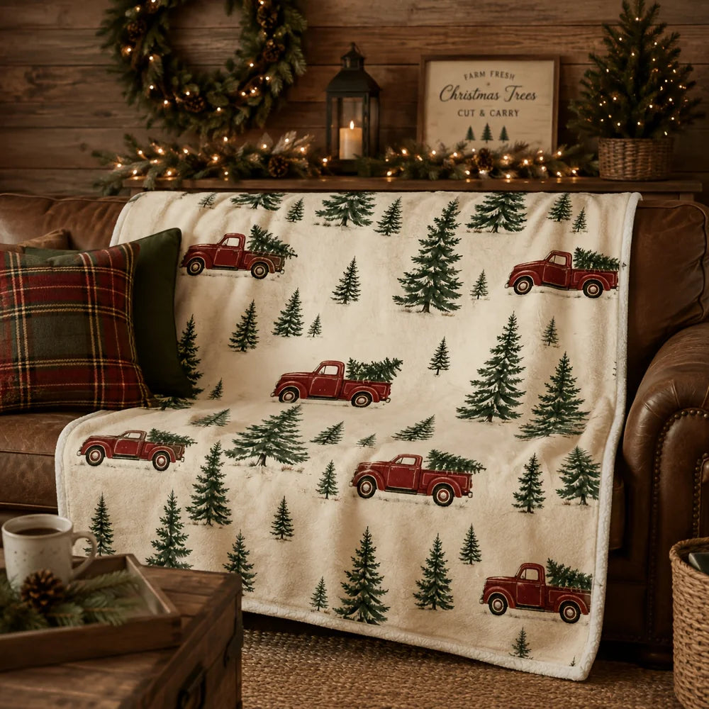 Christmas Holiday Throw Blanket Soft Flannel Christmas Gnomes.  15 Different Prints