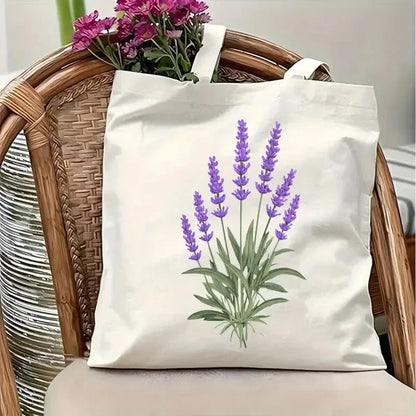Gift Bag, Wildflowers Canvas Shoulder Bag, Handbag, Shopping Bag, Gift Bag