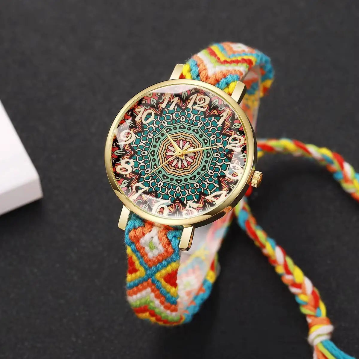 Vintage Woven Strap Ladies Quartz Wristwatch （Without Box）