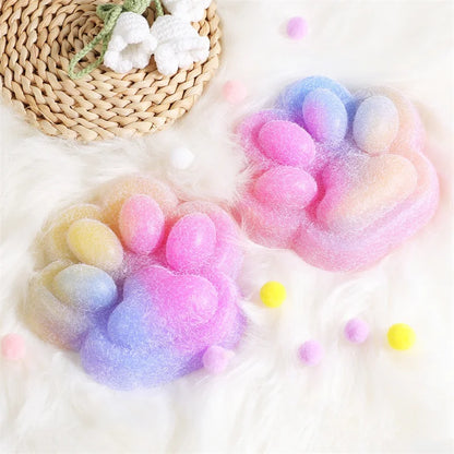 Giant Cat Paw Squishies Ultra Soft Taba in 4 colors, Large 5 in by 5 in and 1 inch tall