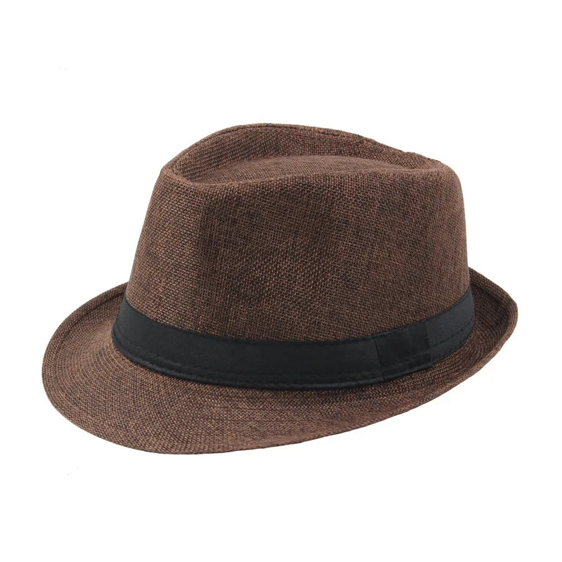 Wide Brim Solid Color Fedoras Casual Jazz Hat