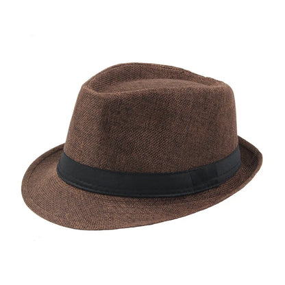 Wide Brim Solid Color Fedoras Casual Jazz Hat