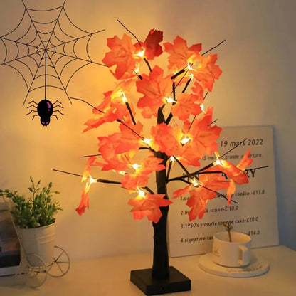 1pc 24 inch LED Artificial Black Birch Tree Light, DIY Branches, Table Lamp For Fall