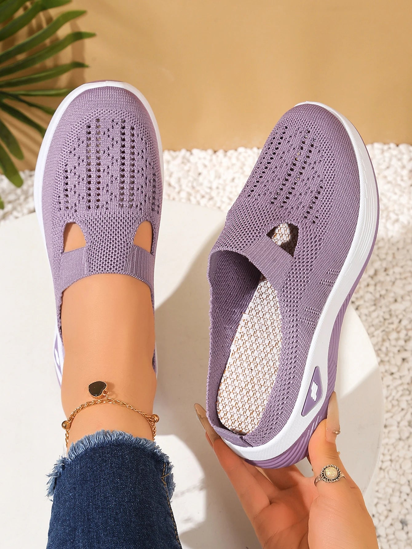 Cotton Air Mesh Slip-On Shoes. Open Places make these shoes cooler than others like them