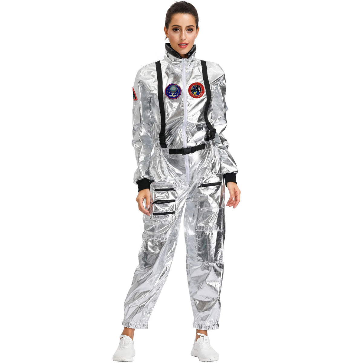 Adult and Children Astronaut Costumes, Couples Spaceman Cosplay Space Suit, Halloween Family Party Dress Up