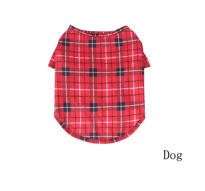 Family Christmas Pajamas Matching Sets Adult And Kids Red Plaid Button Shirts Tops+Pants Baby Romper Dog Pajamas too!!
