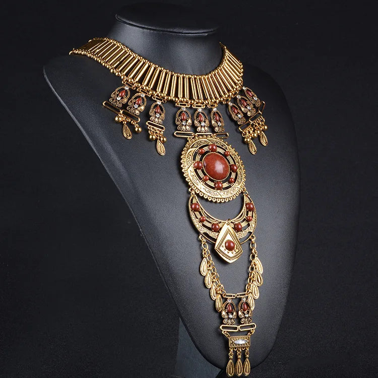 Vintage Necklaces Ethnic Baroque Pendant Tassel Chokers Necklaces