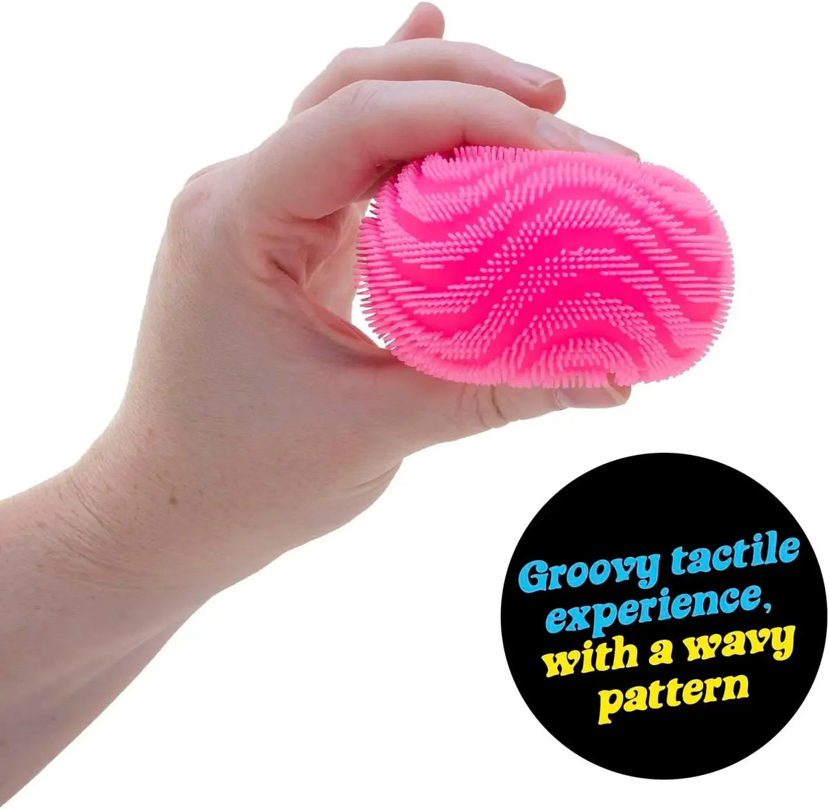 NeeDoh Fuzz Ball Wonder Waves Sensory Toy, Textured Sensory Stress Relief, Fidget Ball for Children and Adults