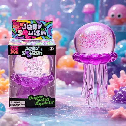 Nee Doh Jellyfish  Squishy Fidget Toy, Water Sensory Soft Jelly Squeeze, Stress Relief  and Hand Exerciser