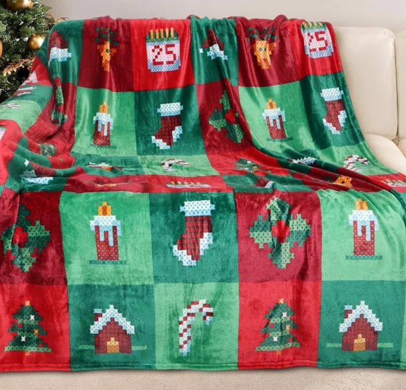 Christmas Sherpa Throw Blanket, Super Soft and Warm Blanket in 11 different Prints