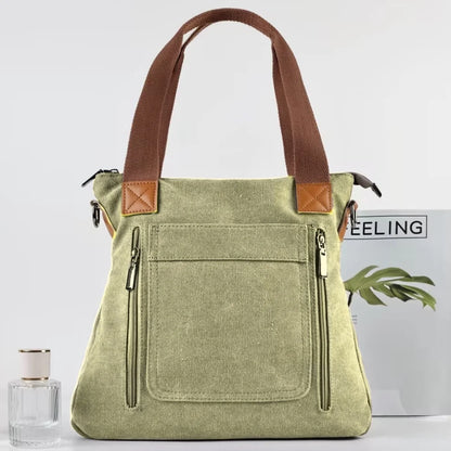 Versatile Handbag Large Capacity Canvas Casual Shoulder Crossbody Bag
