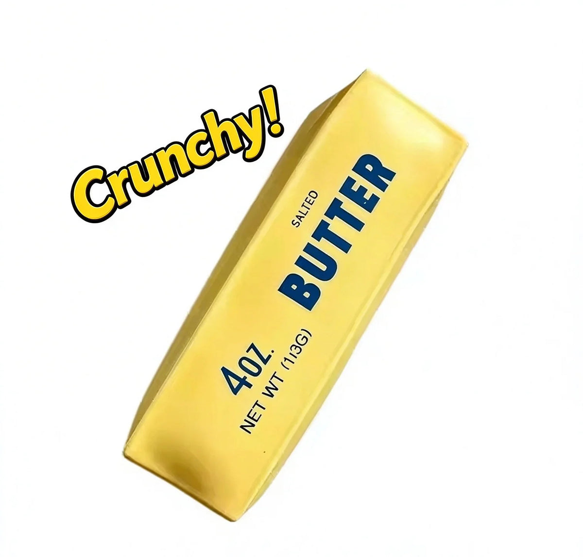 Crunchy Butter Stick Squishy Stress Ball. Great for Hand Exercises