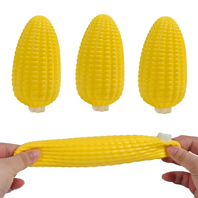 Soft Squishy Peanut, Corn on the Cob, and Burger for Stress Relief, Fidget Sensory Gifts