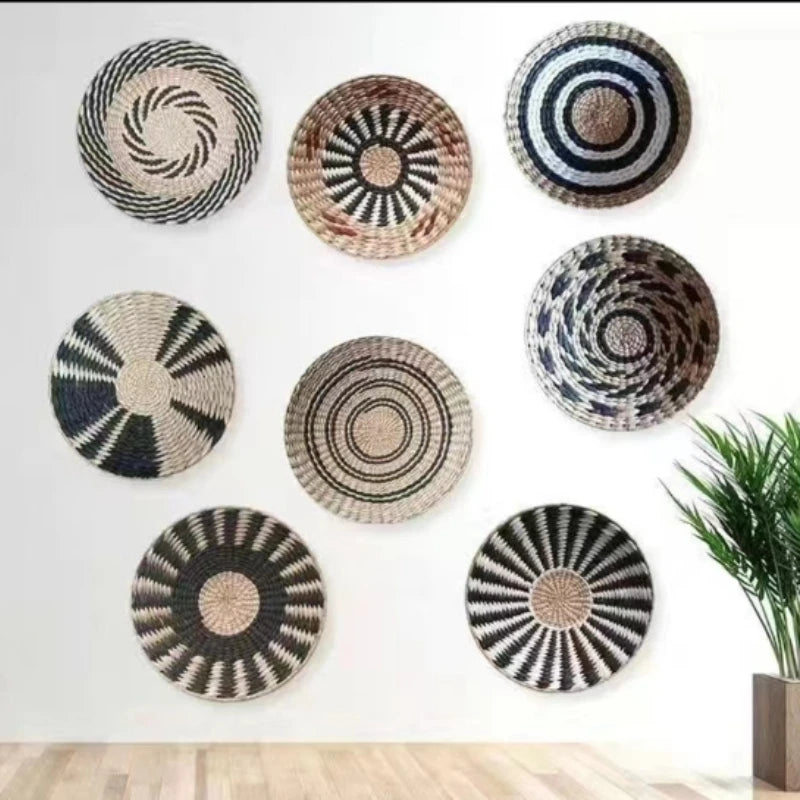 Boho Hand Woven Wall Basket Hanging, Decorative, Rustic, and unique in any room