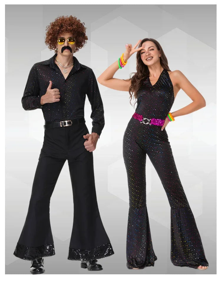 60's Disco Couple Halloween Costumes Vintage Hippies
