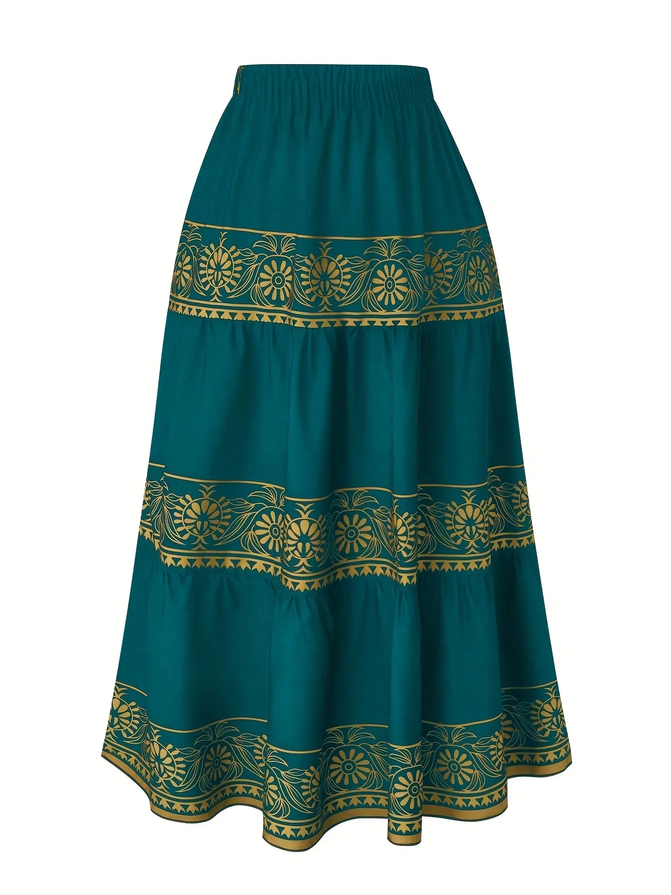 Plus-size to 5XL  Egyption-like Print . Elastic Waist, Comes in 3 Colors