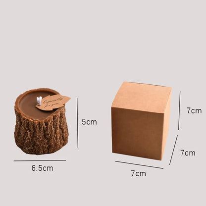 Tree Stump Candle Set Gift Creative Tree Stump Fragrance Candle Jar