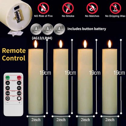 Remote Control LED Pillar Candles With Battery Electronic Candle Lights (Bulk orders up to 160 available)