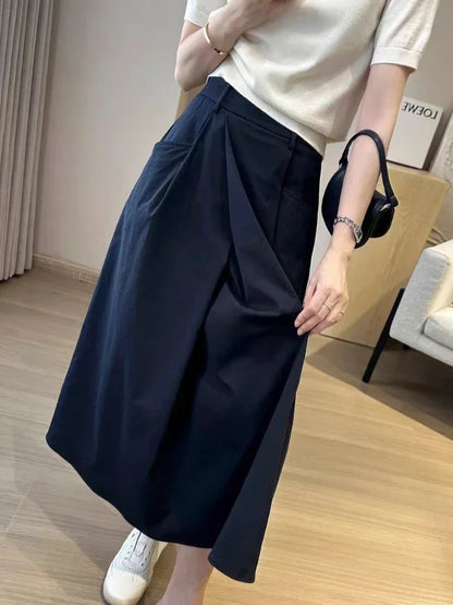 Sizes to 4XL Mid-Length, Pants with a wrap-around front with Pocket