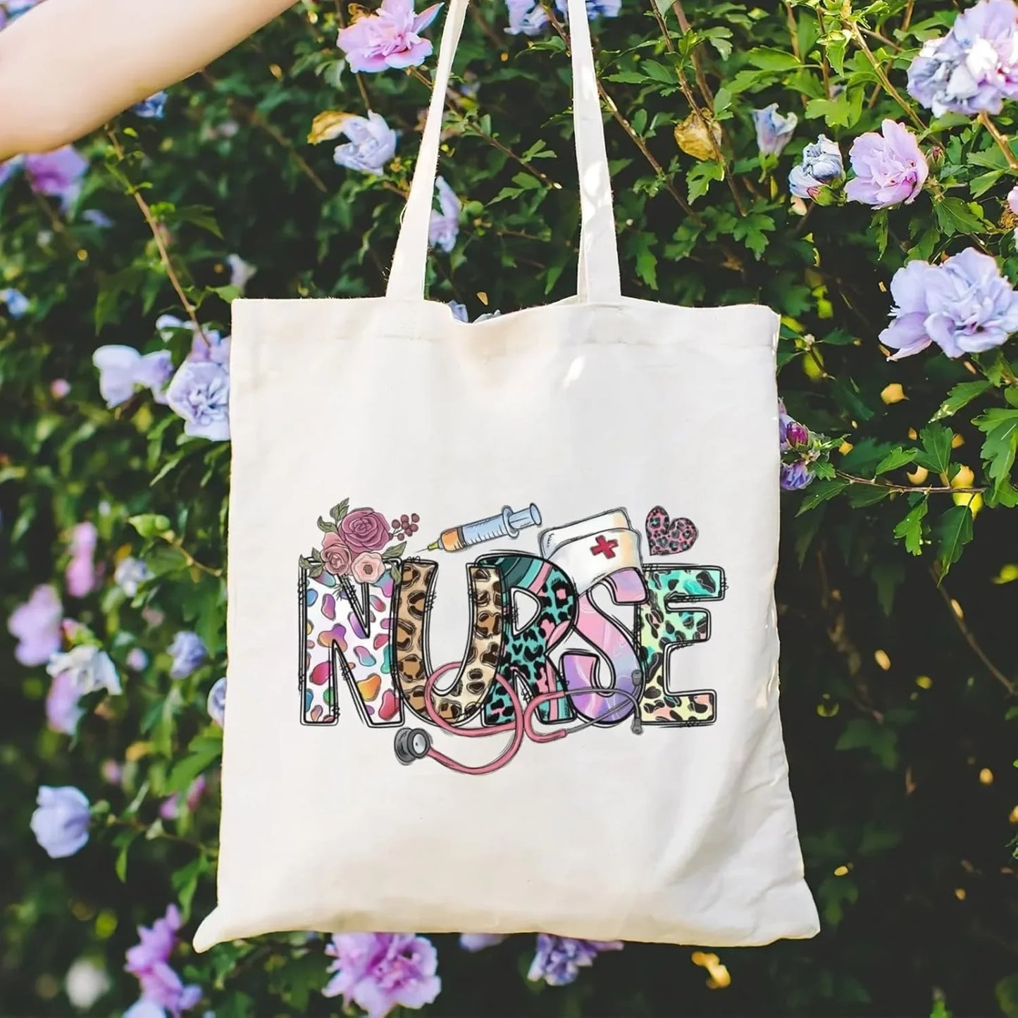 Canvas Book Themed Tote Bag Shoulder Bags. ALSO MAKES A GREAT GIFT BAG--WHY USE PAPER????