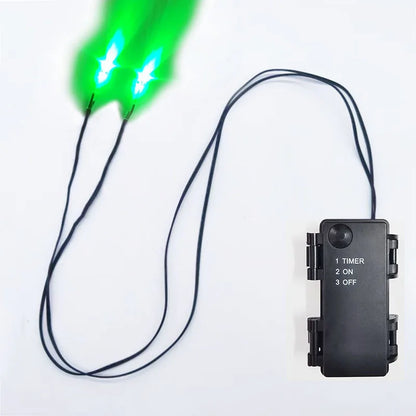 Halloween LED Glowing Skeleton Eyes with Timer, Light Up Props