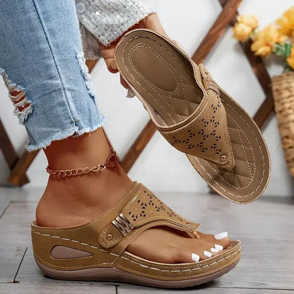 Summer Wedge Sandals Open Toe Flip Flop Fashion, Casual Slip on Platform Sandals, Slides