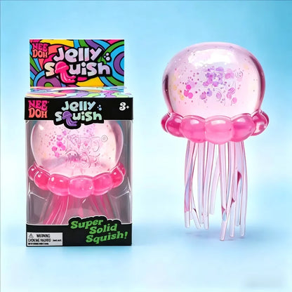 Nee Doh Jellyfish  Squishy Fidget Toy, Water Sensory Soft Jelly Squeeze, Stress Relief  and Hand Exerciser