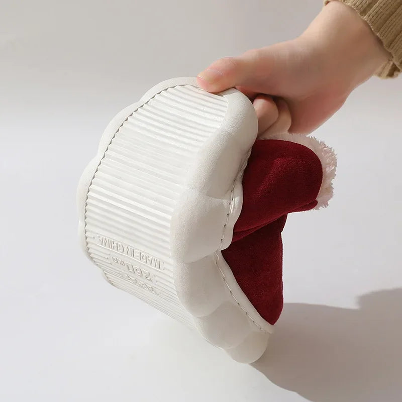 Casual House Shoes For  Indoors or Outdoors, Warm Cotton Plush Padded Slippers