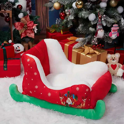 Washable Dog Christmas Sled Anti-slip bottom for Small, Medium, Cats, Dogs, Christmas Decor