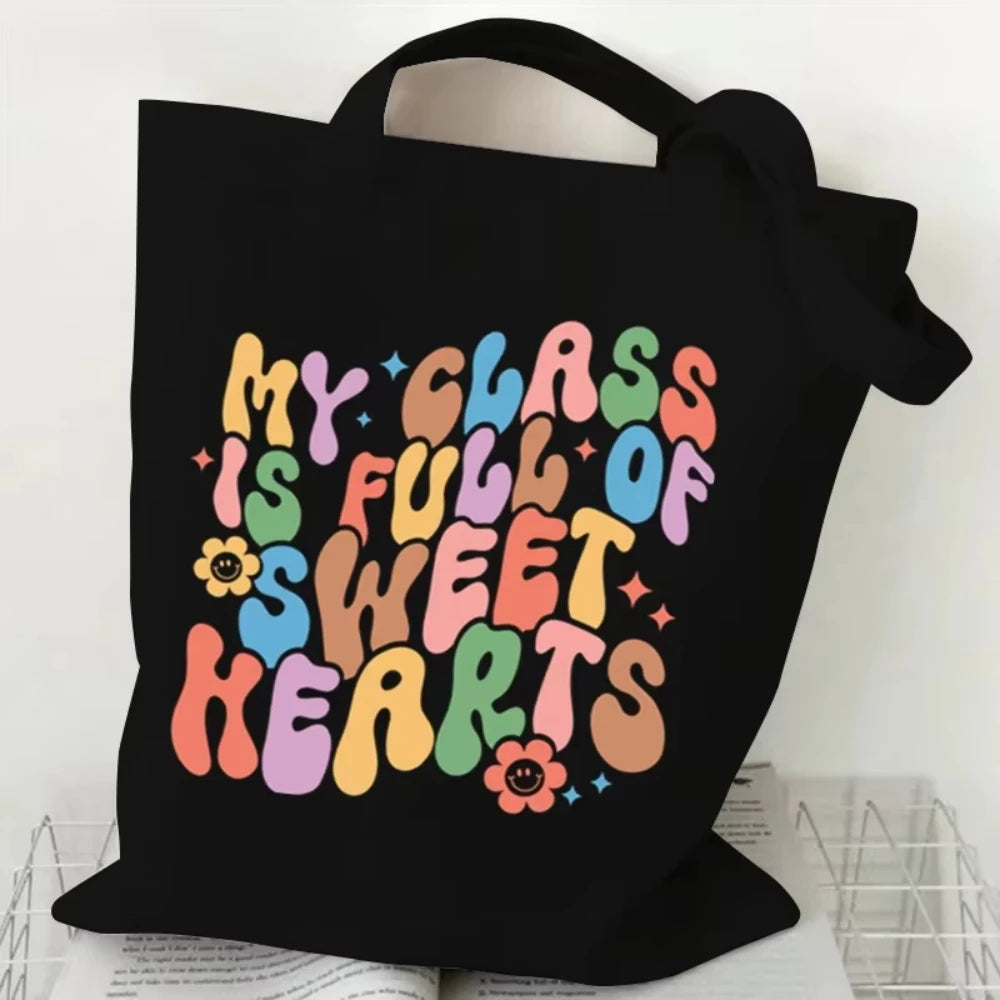 Teacher's Day Gift BAG!! Teacher Print Canvas Tote Bag!!  MAKE THE BAG THE GIFT OR THE GIFT BAG!!