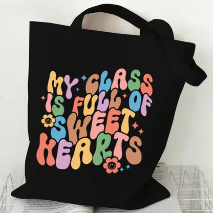Teacher's Day Gift BAG!! Teacher Print Canvas Tote Bag!!  MAKE THE BAG THE GIFT OR THE GIFT BAG!!