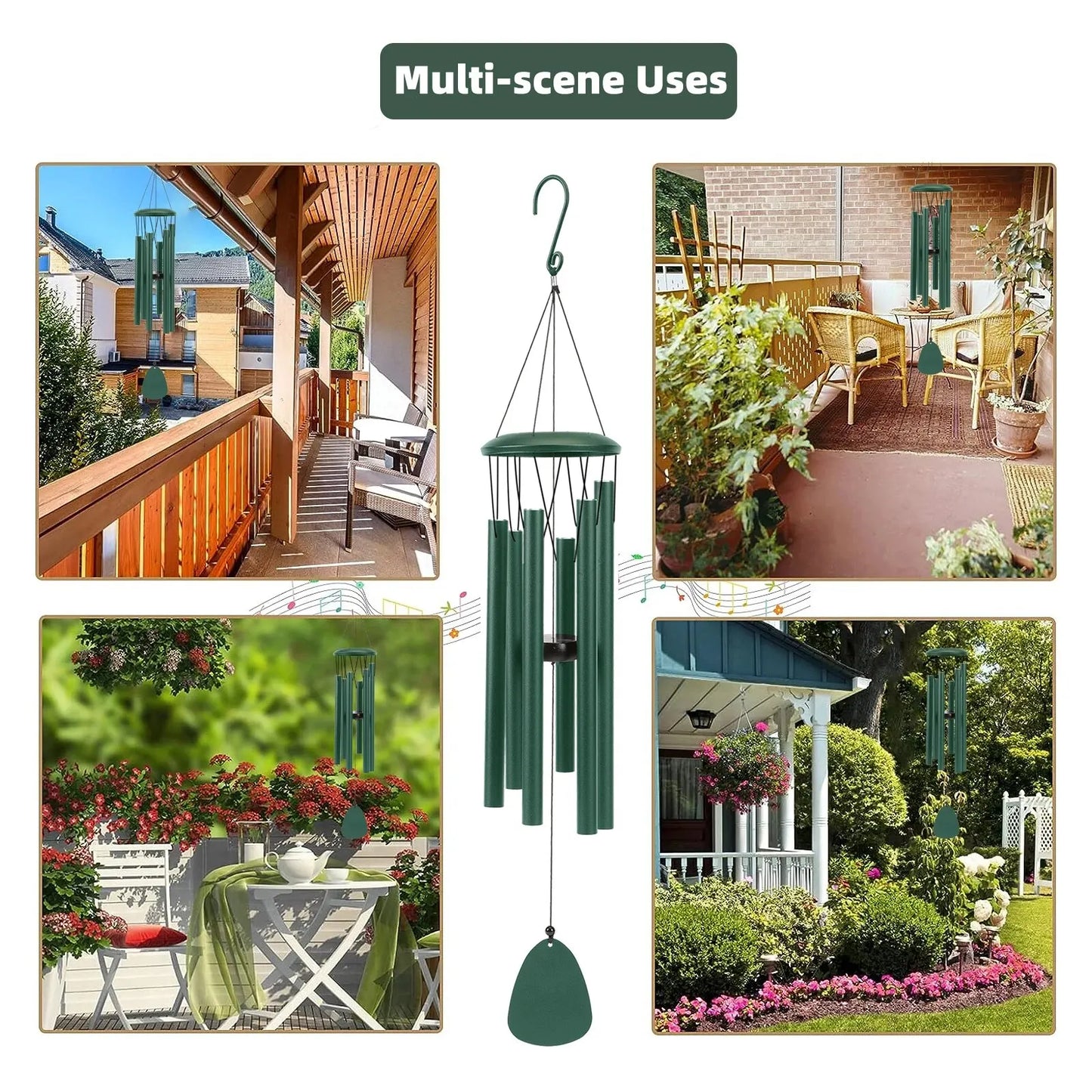 26 Inch Outdoor Wind Chimes Create an Atmosphere of Relaxing Sound