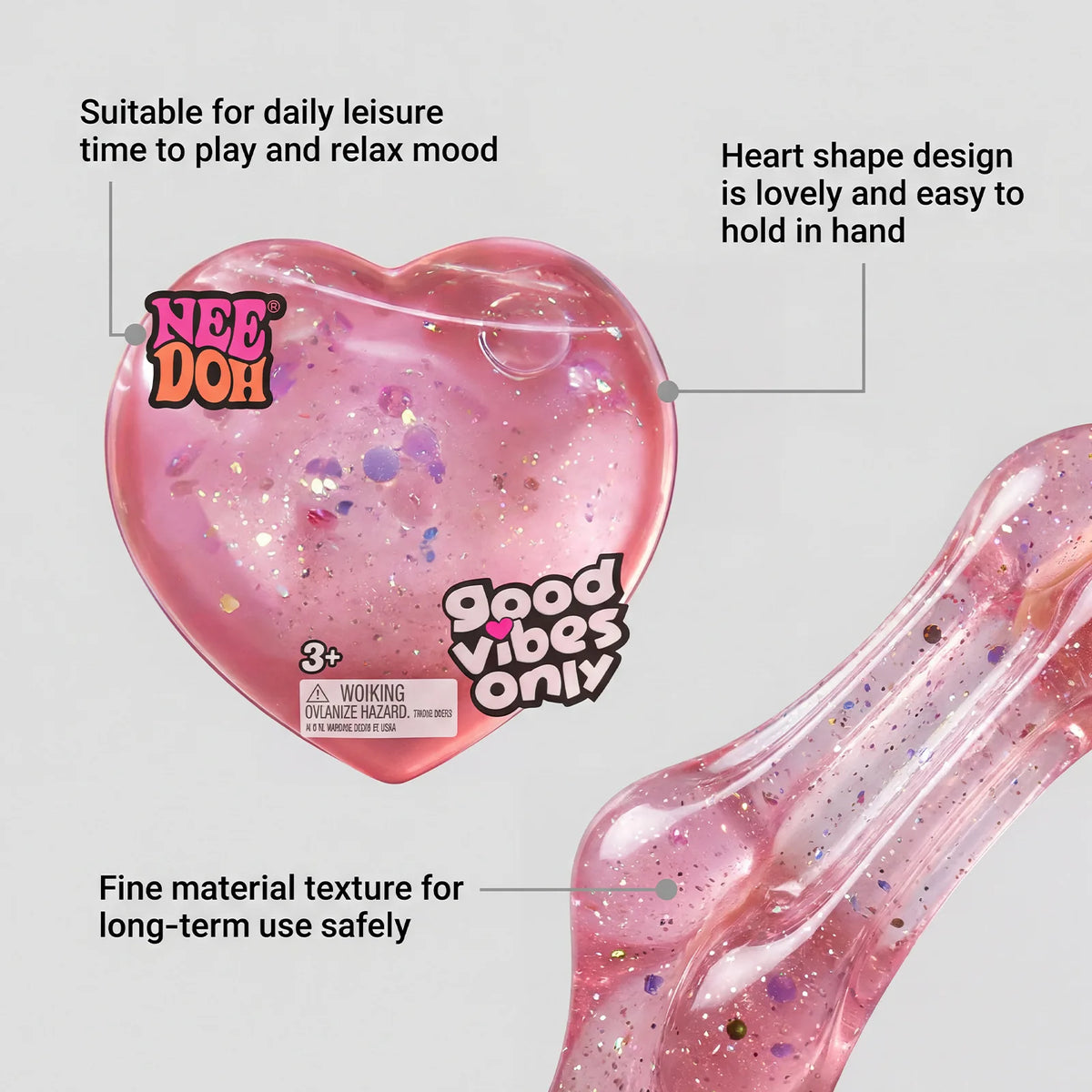Heart-Shaped Squishy Toy, Soft and Comfortable to the Touch, Quick to Bounce Back, Cute and Compact, Portable Palm-Sized Toy. Size: 6.5Cm*6Cm