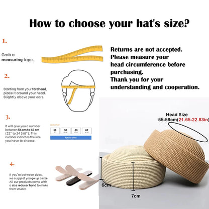 Straw Pillbox Hat  in 4 colors