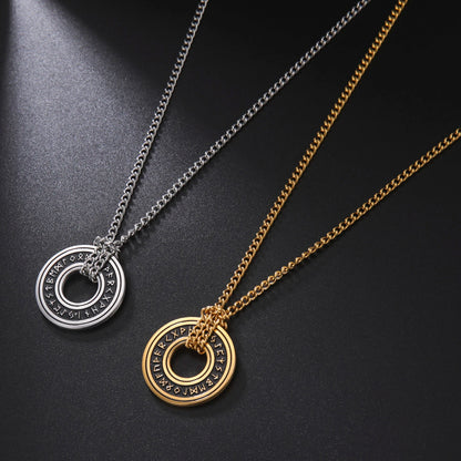 Vintage Stainless Steel Norse Runes Viking Amulet options available