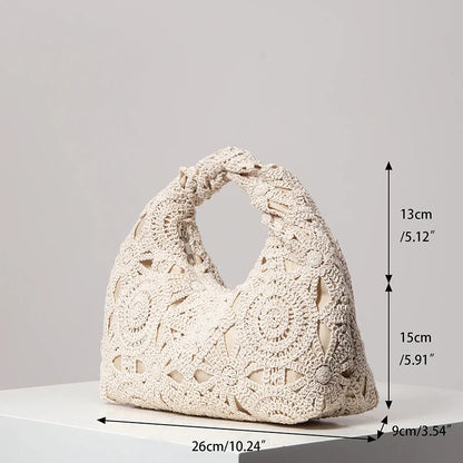 Boho Wicker Bag, Premium Tote Size, Handmade Woven